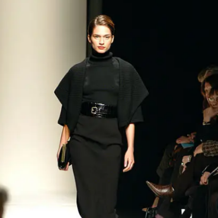 Lindsay Frimodt walking on one of the ramp shows. 